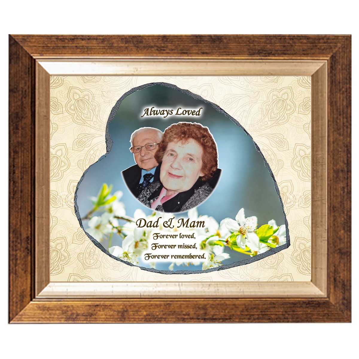 Religious Frame - Sacred Heart of Jesus Black & White (Colour Heart)